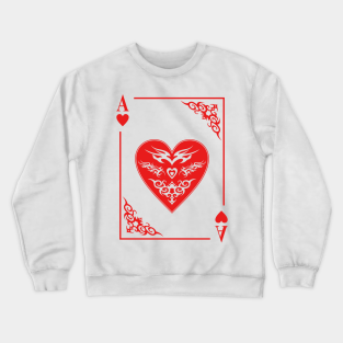 Ace Of Hearts Crewneck Sweatshirts for Sale | TeePublic